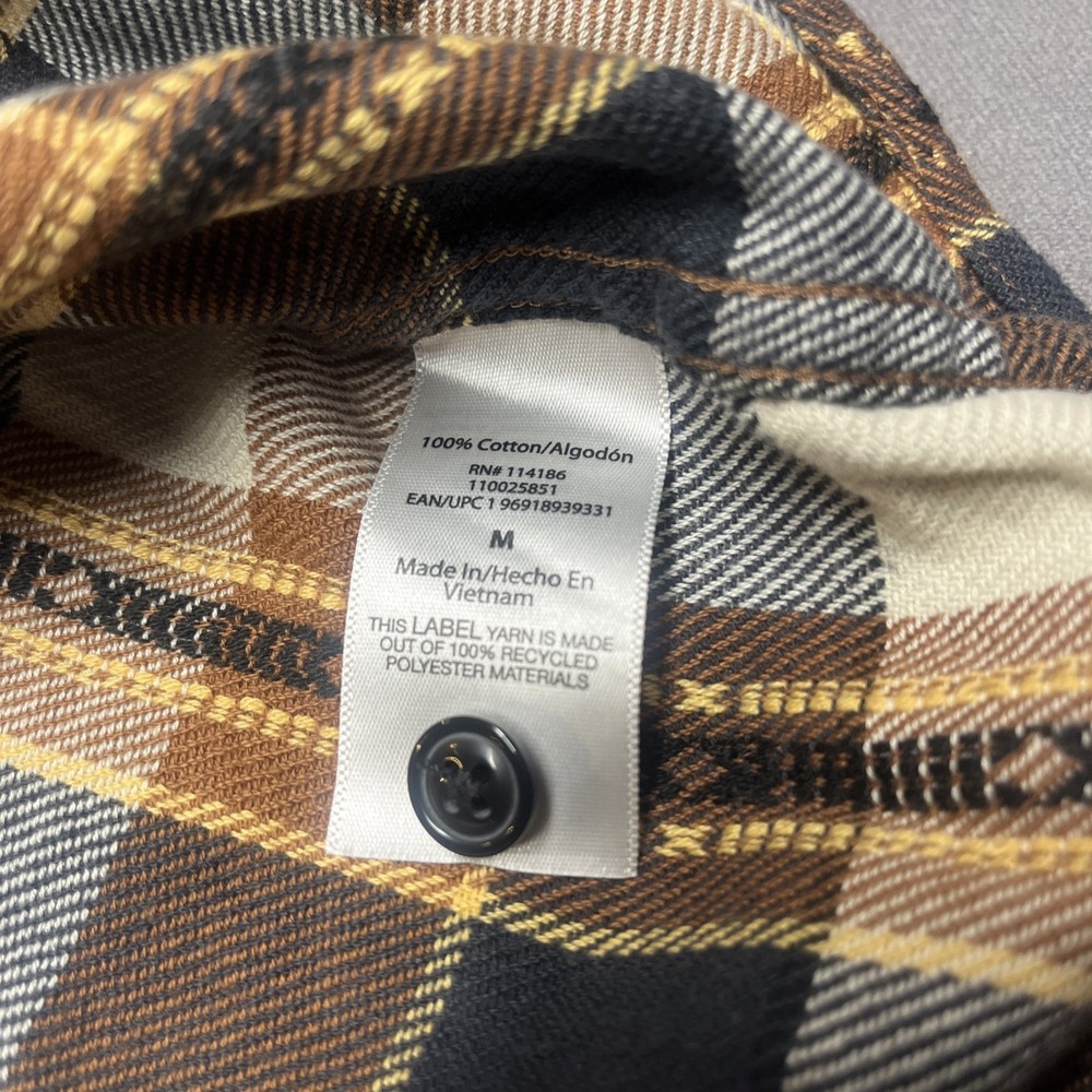 FRYE Mens Plaid Flannel Shirt Long Sleeve Button Up Western Style Size Medium - Picture 4 of 6